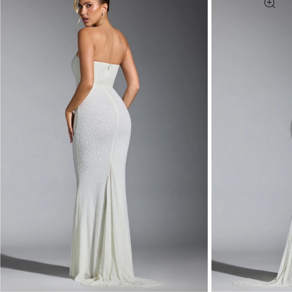 NEW Oh Polly embellished white corset gown - Picture 5 of 12